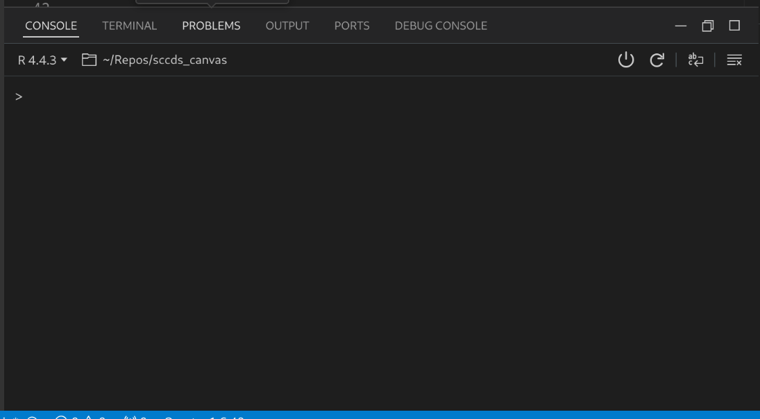 An image displaying the R console.